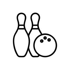 Obraz premium Icon of a bowling ball and pins representing the sport