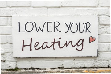 Obraz premium Lower your heating note