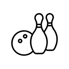 Icon of a bowling ball and pins representing the sport