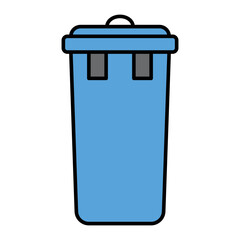 Trash Can Icon – Minimalist Vector Flat Design