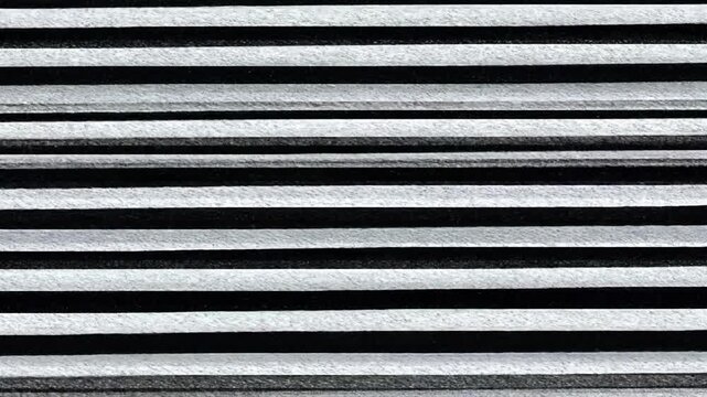 Horizontal Black And White Lines Textured Surface Abstract Background