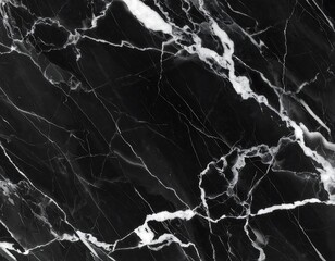 Elegant monochrome marble stone texture with intricate white veining pattern design