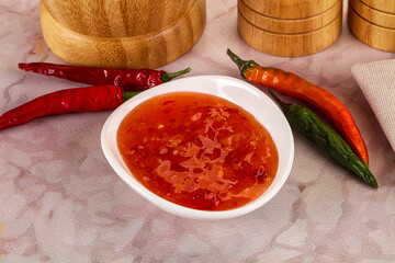 Sweet and sour chili sauce with pineapple