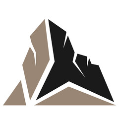 Illustration of a Mountain or Rock Formation