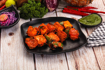 Indian cuisine - spicy chili paneer