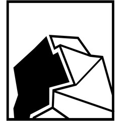 Illustration of a Mountain or Rock Formation
