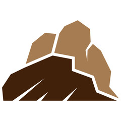 Illustration of a Mountain or Rock Formation