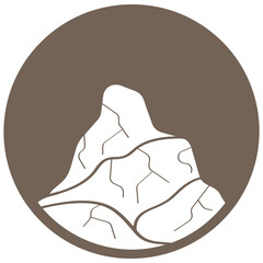 Illustration of a Mountain or Rock Formation