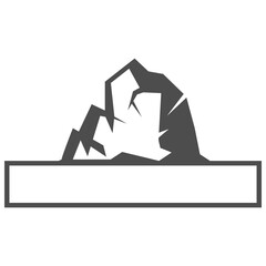 Illustration of a Mountain or Rock Formation