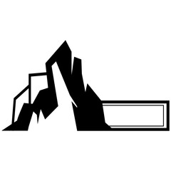 Illustration of a Mountain or Rock Formation