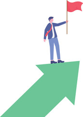 Obraz premium Economic recovery, change to rising up profit or growth, 