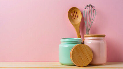 wooden kitchen utensils
