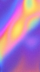 Colorful iridescent gradient in pastel orange, pink, purple. Holographic style, 90s, Y2K glow. Backgrounds, digital art, creative visuals, modern 2000s, holographic banner.