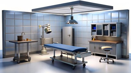 Modern surgical room with advanced medical equipment and organized layout for efficient healthcare practices