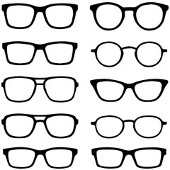 Vector Glasses Silhouettes for Graphic Designers