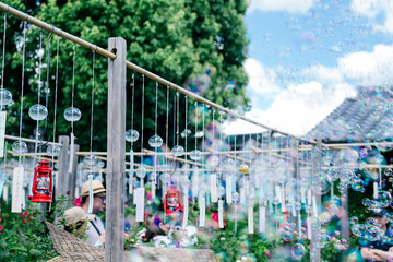 夏の奈良のおふさ観音の美しい風景