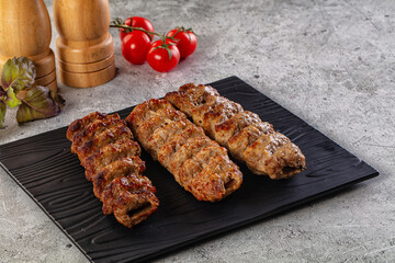Grilled kebab minced meat barbecue