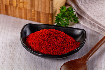Red dry chili pepper paprika powder