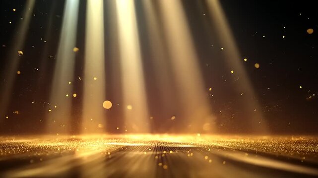 Golden spotlight on a textured surface