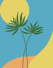 vector illustration of a tropical leaves