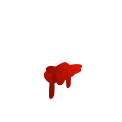 Blood drip set. Drop blood isloated white background. Happy Halloween decoration design