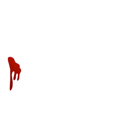 Blood drip set. Drop blood isloated white background. Happy Halloween decoration design