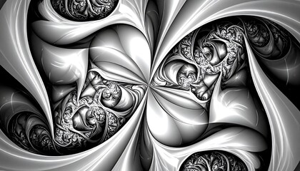 Abstract symmetrical fractal design