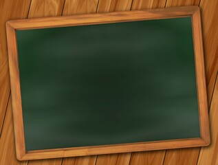 Blank Chalkboard on Wooden Wall | Rustic Advertising Background