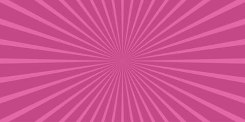 Pink sunburst design with radial lines radiating from a central point perfect for retro and comic book themed creative projects and visuals