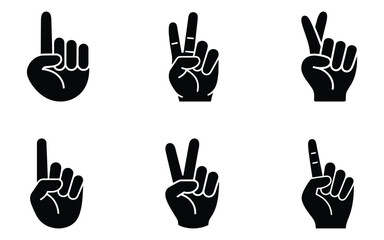 Black and White Set of Restroom Signage Icons for People with Disabilities and Gender Neutral Options