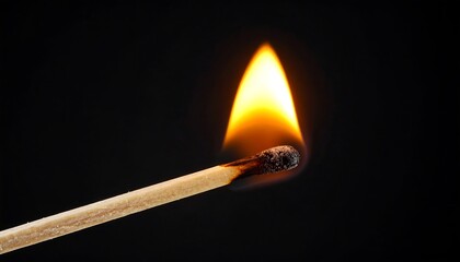 Burning matchstick