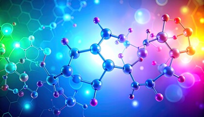 Colorful molecular structure