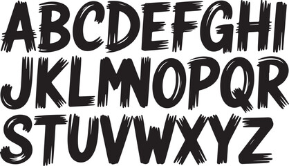 Brush Stroke Alphabet Vector Set for Bold and Expressive Typography