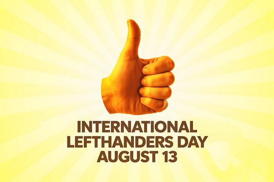 Celebrate International Lefty Day August 13 with a thumbs up gesture of support and positivity