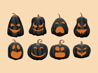 pumpkin halloween october thanksgiving autumn seasonal ingredient healthy harvest icon element flat