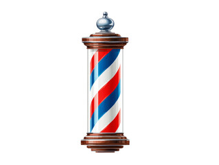 barber pole isolated on white