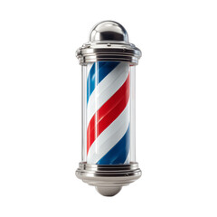 barber pole isolated on white
