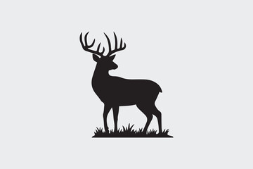 Fototapeta premium deer silhouette illustration vector