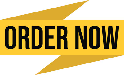 Yellow banner with the words order now in black text