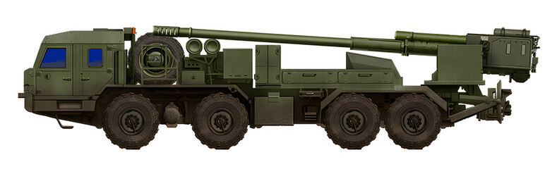 Giatsint-K SPH (Concept of a new variant of the 2S43 Malva self-propelled gun, with a 152mm 2A36 gun)