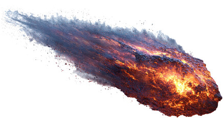 A meteor isolated on white background