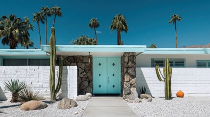 Vibrant mid-century modern house
