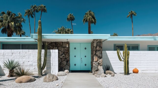 Vibrant mid-century modern house