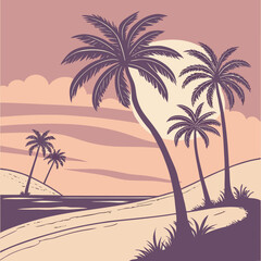 palm trees on the beach