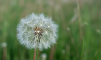 Fototapeta premium Close-up of a dandelion seed head