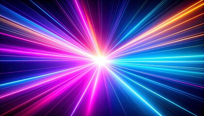 Fototapeta premium Abstract vibrant radial lines (2)