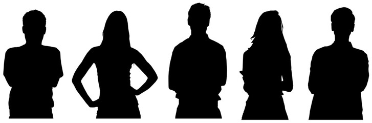 people half isolated silhouette