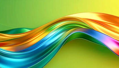 Abstract vibrant ribbons