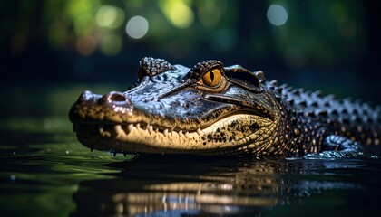 Obraz premium Spectacular Close-up of a Crocodile in its Habitat