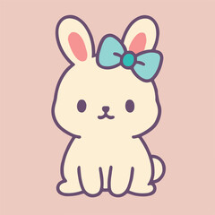Chibi coquette bunny kawaii